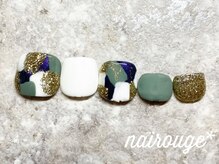 ネイル―ジュ 札幌大通店(nairouge*)/秋♪ブロックフットネイル♪