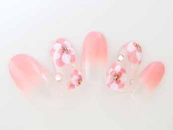 ネイルアンドまつげエクステ専門サロン スリー(THREE)/お花アート