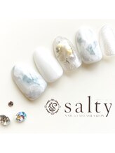 ネイルアンドアイラッシュサロン ソルティ 寺田町(salty)/天然石風ネイル