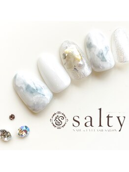 ネイルアンドアイラッシュサロン ソルティ 寺田町(salty)/天然石風ネイル