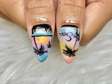 ネイルキュート アンド クールラッシュ 亀有店(nailcute & CoolLash)/サンセットネイル♪