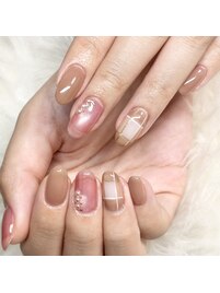 秋色チェックデザイン