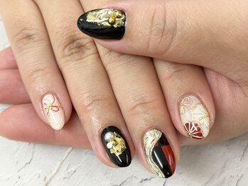 ディーネイル 池袋(D-nail)/【森】お正月ネイル