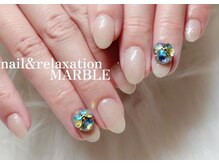 ネイルアンドリラクゼーション マーブル(MARBLE)/ワンカラー・ラメグラ¥4550