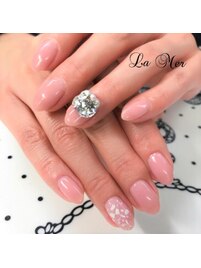 ピンクベージュネイル