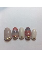 クリスタルネイル ボンベルタ橘店(CRYSTAL NAIL)/チェックネイル