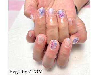 リゴーバイアトム(Rego by ATOM)/紫陽花ネイル