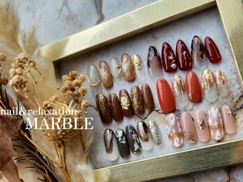 ネイルアンドリラクゼーション マーブル(MARBLE)の写真/シンプルネイルも華やかネイルも定額メニューで実現*高技術×丁寧な施術で仕上がり&モチの良さに自信あり◎
