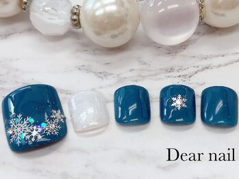 ディア ネイル(Dear nail)/フット雪の結晶(青)