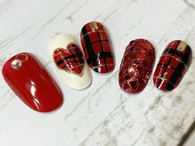 ビービーネイル(BB)/ハート×チェックnail☆