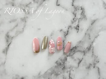 リオッサ オブ ラグーン(RIOSSA of Lagoon)/手書き桜ネイル