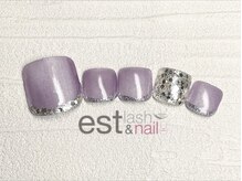 エストラッシュアンドネイル 銀座店(est lash&nail)/フットパープルマグネットネイル