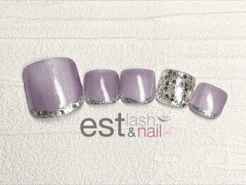 エストラッシュアンドネイル 銀座店(est lash&nail)/フットパープルマグネットネイル