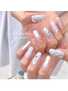 爽やかブルー★マーメイドネイル
