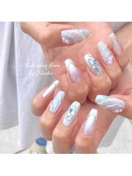 爽やかブルー★マーメイドネイル