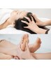 新感覚・絶妙なスッキリセット&「ドライヘッドスパ30+足つぼ30」60分¥4980