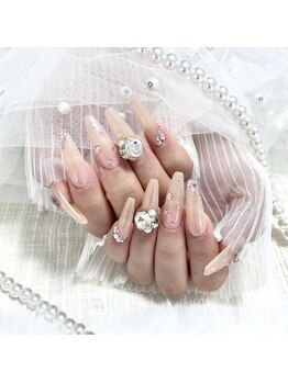 キラキラストーンネイル☆