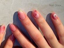 ネイル ドゥ 岡山駅前店(Nail Doux)/ふんわりニュアンスwithワンコ