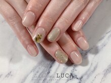 ネイルアトリエルカ(nail atelier LUCA)/W-73 大人上品キラキラネイル