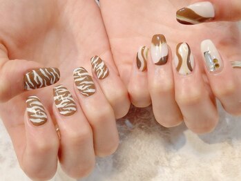 ラルネイル 大宮(Lull. nail)/＃ゼブラ＃ウェーブネイル