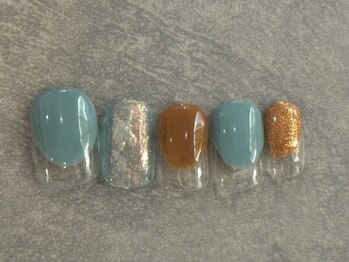 カラネイル 南森町店(calla nail)/ブルー　オーロラ　キラキラ