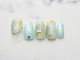 初夏・天然石風ネイル初回￥7500