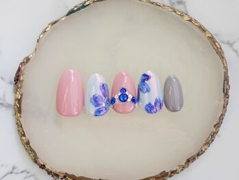 ネイルサロン フローリア(nail salon Florir)/ブルーフラワーネイル