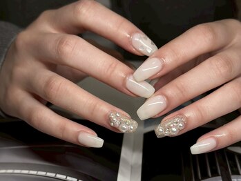 アース ネイルアンドアイラッシュ 甲府昭和店(HAIR & MAKE EARTH Nail&Eyelash)/パールデザイン¥8900
