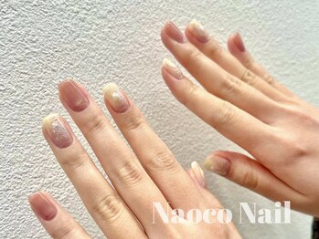 ナオコネイル(Naoco Nail)/バニラ&くすみpinkマグネット