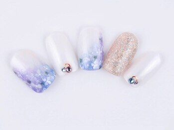 まつげアンドネイル ディアマンローズ(DIAMANT ROSE)/アジサイネイル 90分6930円