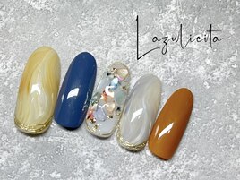 カラフルシェルと押し花☆