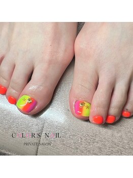 カラーズ ネイル アンド アイ(COLOR'S NAIL&EYE)/フット親指アート