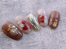 お正月　し成人式ネイルデザイン