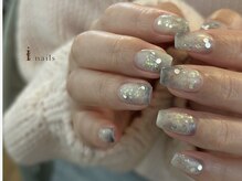 アイネイルズ 吉祥寺店(I nails)/ホログラム寒色キラキラネイル