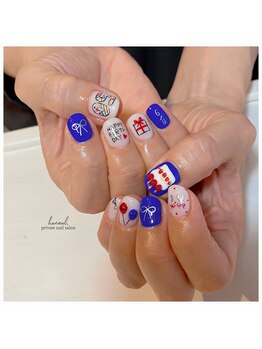 お誕生日ネイル/ぷっくりケーキ