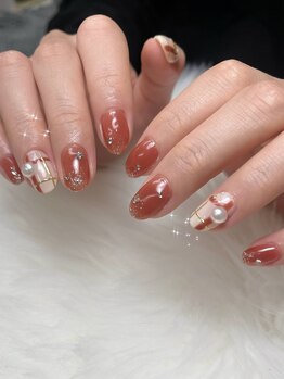 フィカスディボタニカ(FICUS di botanica)/チェックに大きめパール