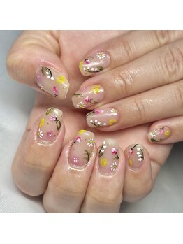 アオ(Ao)/レリーフフラワーネイル