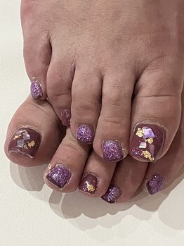 チェリーブロッサム(A CHERRY BLOSSOM)/シェル埋め込みパープル