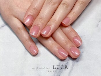 ネイルアトリエルカ(nail atelier LUCA)/M-737 大人上品ピンクラメネイル