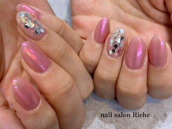 リッシュ(Riche)/まるホロ×ミラーネイル