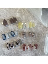 リシアネイル 高崎緑町店(Recia Nail)/ブルーネイル/フラワーネイル