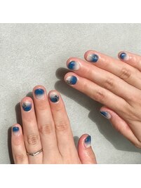 ダブルグラデ×ラメ