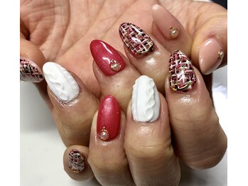 リエル(Riel)/ツイード&ニットネイル☆オーダ