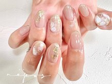 ルポネイル 高円寺(repos nail)/ブライダル フラワー ネイル