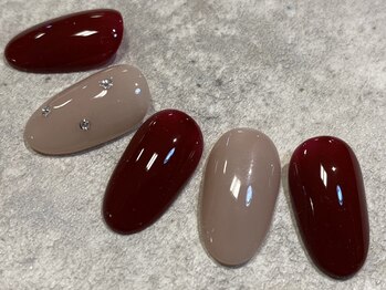 ネイルテリア ココ(nailterior COCO)/★ワンカラー+アート2本