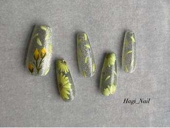 ハギネイル(Hagi_Nail)の写真/フィルイン技術で、美しさが長持ち。上品で繊細なフラワーアートを得意としております。