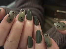 カーキグラデーションホログラム