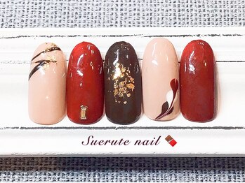 スエルテ ネイルサロン 北千住店/赤~いバレンタインネイル ¥8000