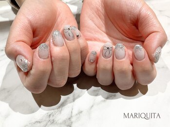ネイルサロン マリキータ(MARIQUITA)/リボンネイル/ミラー/透明感/春