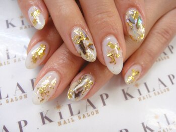 ネイルサロン キラップ(Nail Salon KiLAP)/ゴールドラメネイル定額¥7980